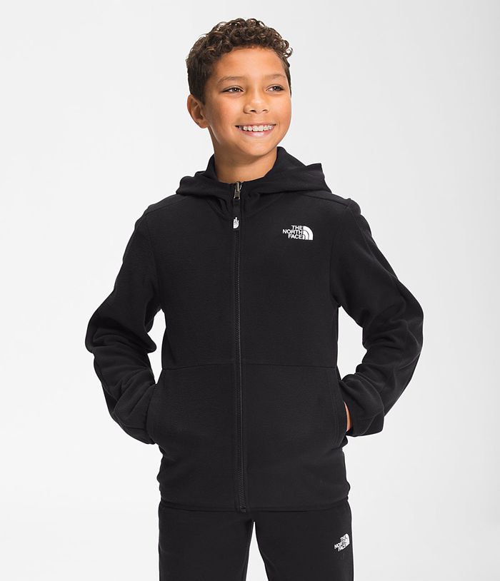 Chaqueta The North Face Niño Negras Juventud Glacier Full Cremallera Sudadera Con Capucha 65014VAWZ